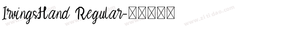 IrvingsHand Regular字体转换